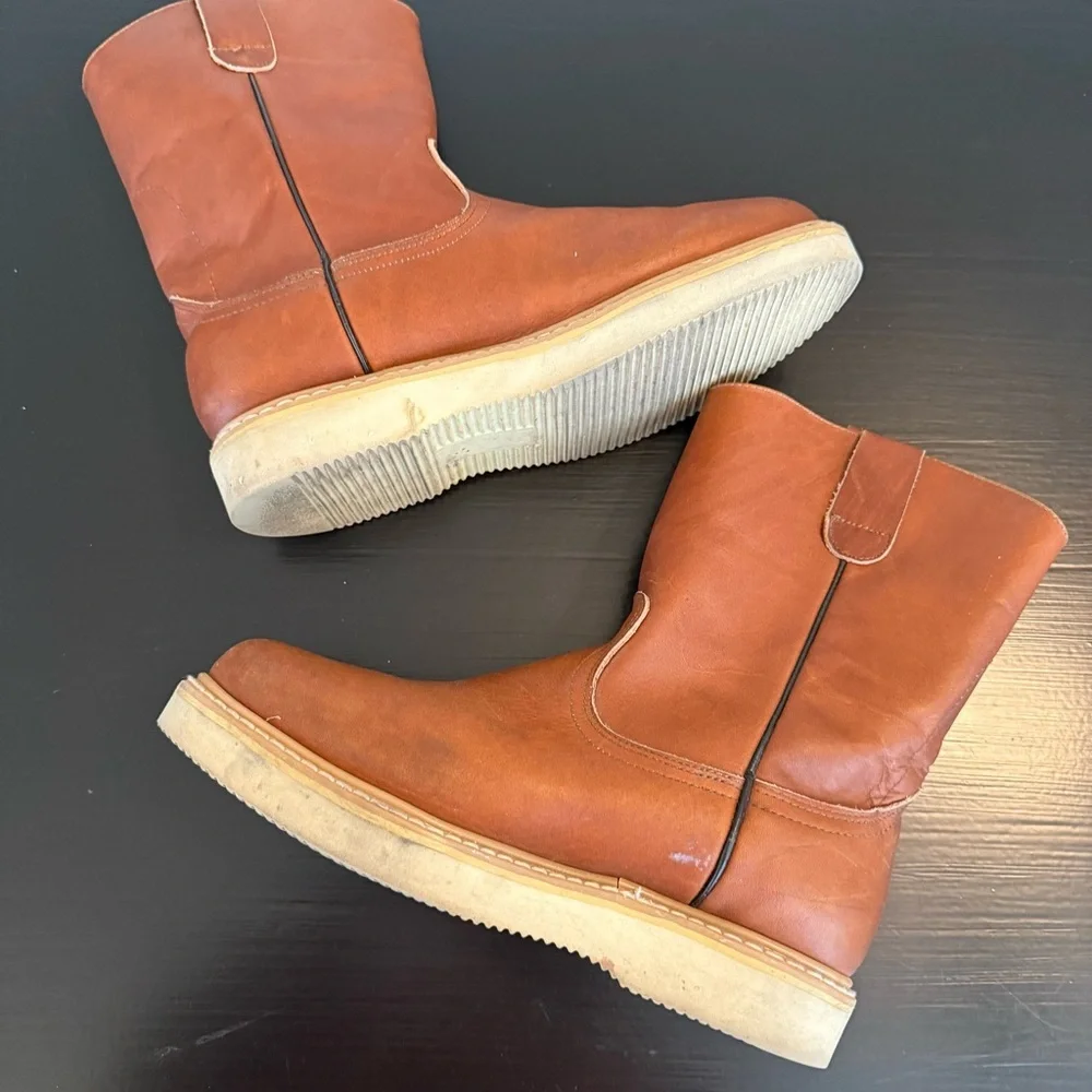 Carreta Tan Leather Ankle Boots‎ size 29 or US 11